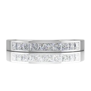 9ct White Gold Channel Set Half Eternity Diamond Ring 0.50 Carats