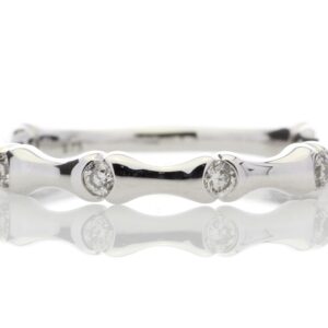 9ct White Gold Diamond Ring 0.12 Carats