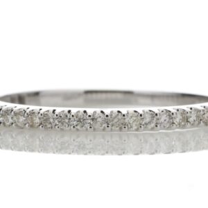 9ct White Gold Diamond Half Eternity Ring 0.25 Carats