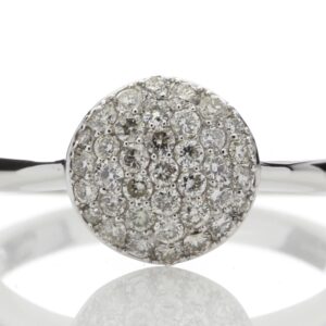 9ct White Gold Diamond Cluster Ring 0.51 Carats