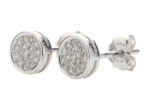 9ct White Gold Diamond Cluster Earring 0.16 Carats