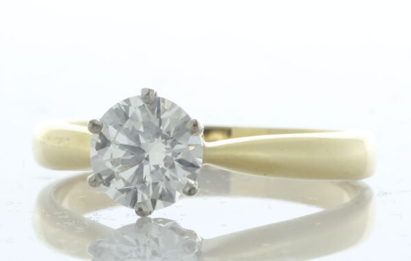 18ct Yellow Gold Single Stone LAB GROWN Diamond Ring 1.01 - Image 2