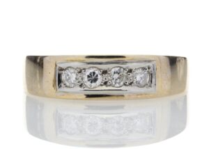 18ct Channel Set Semi Eternity Diamond Ring 0.16 Carats