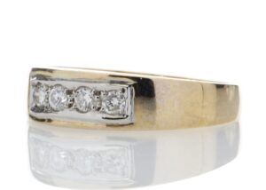 18ct Channel Set Semi Eternity Diamond Ring 0.16 Carats