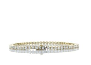 18ct Yellow Gold Tennis Diamond Bracelet 3.85 Carats