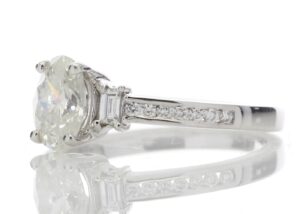 18ct Single Stone Claw Set With Stone Set Shoulders Diamond Ring (0.81) 1.05 Carats