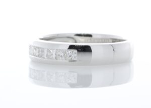 18ct White Gold Diamond Channel Set Half Eternity Ring 0.50 Carats