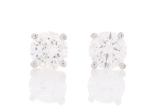 18ct White Gold Single Stone Diamond Earring 0.60 Carats