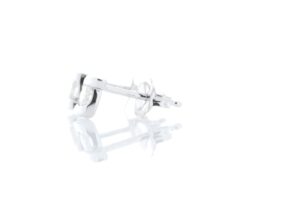 18ct White Gold Single Stone Bar Set Diamond Earring 0.25