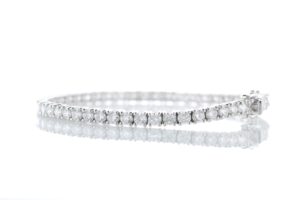 18ct White Gold Tennis Diamond Bracelet 6.00 Carats