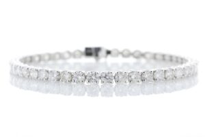 18ct White Gold Tennis Diamond Bracelet 9.00 Carats