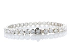 18ct White Gold Tennis Diamond Bracelet 10.00 Carats