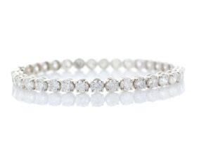 18ct White Gold Tennis Diamond Bracelet 15.00 Carats