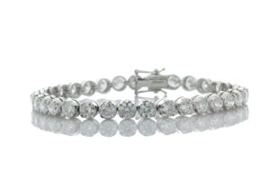 18ct White Gold Tennis Diamond Bracelet 13.27 Carats