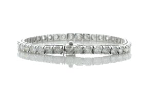 18ct White Gold Tennis Diamond Bracelet 8.5″ 5.00 Carats