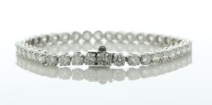 18ct White Gold Tennis Diamond Bracelet 13.20 Carats