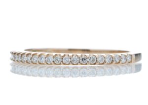 9ct Rose Gold Diamond Half Eternity Ring G SI 0.25 Carats