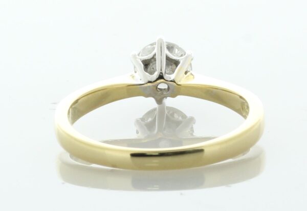 18ct Yellow Gold Single Stone Six Claw Set Diamond Ring 0.79 - Image 4