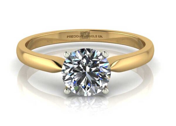 18ct Yellow Gold Single Stone Claw Set Diamond Ring D VS 0.20 Carats - Image 4