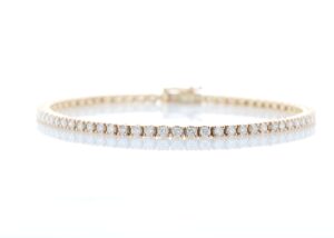 18ct Rose Gold Tennis Diamond Bracelet 2.00 Carats