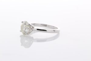 18ct White Gold Single Stone Prong Set Diamond Ring 2.02 Carats