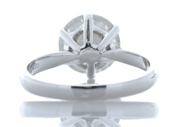 18ct White Gold Single Stone Prong Set Diamond Ring 3.12 Carats - Image 3