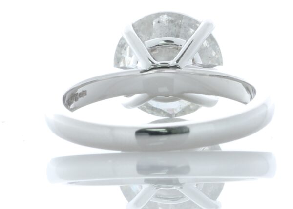 18ct White Gold Single Stone Prong Set Diamond Ring 3.01 - Image 3