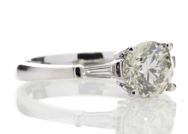 18ct White Gold Single Stone Diamond Ring With Stone Set Shoulders (1.50) 1.62 Carats - Image 4