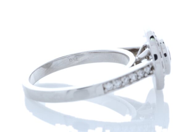 18ct White Gold Single Stone With Halo Setting Ring 1.00 Carats - Image 2