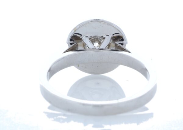 18ct White Gold Single Stone With Halo Setting Ring 1.00 Carats - Image 3