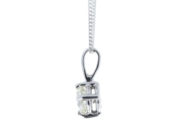 18ct White Gold Single Stone Four Claw Set Diamond Pendant 0.50 Carats - Image 3