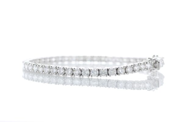 18ct White Gold Tennis Diamond Bracelet 6.50 Carats - Image 2