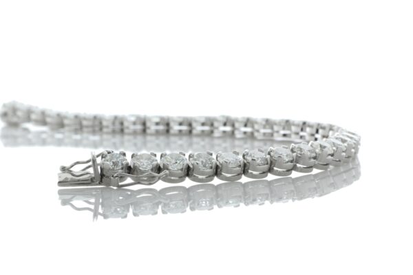 18ct White Gold Tennis Diamond Bracelet 13.27 Carats - Image 4