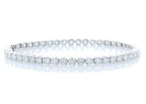 18ct White Gold Tennis Diamond Bracelet 9.00