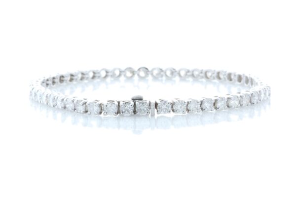 18ct White Gold Tennis Diamond Bracelet 9.00 - Image 3