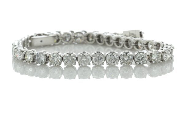 18ct White Gold Tennis Diamond Bracelet 13.01 Carats - Image 3