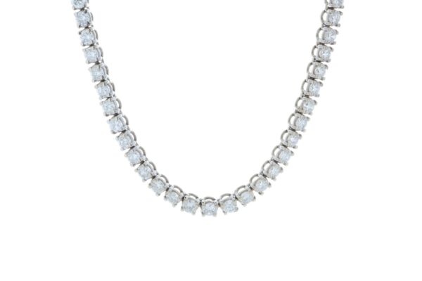 18ct White Gold Diamond Collarate 24" 11.53 Carats