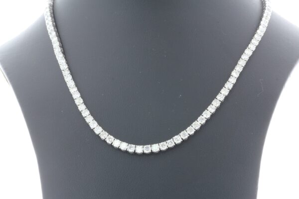 Platinum Tennis Diamond Collarate 20.25" 21.11 Carats