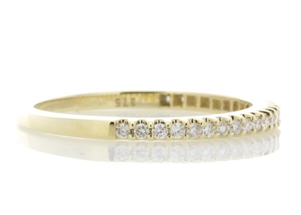 9ct Yellow Gold Diamond Half Eternity Ring 0.25 Carats - Image 4