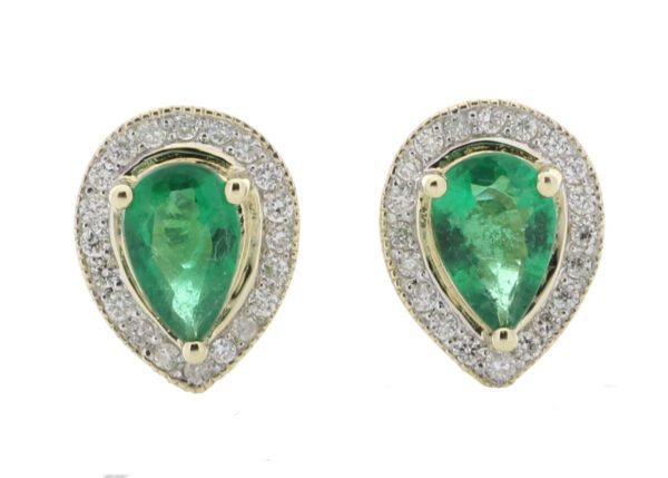 9ct Yellow Gold Other And Emerald Earring 0.20 Carats