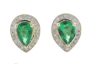 9ct Yellow Gold Other And Emerald Earring 0.20 Carats