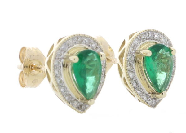 9ct Yellow Gold Other And Emerald Earring 0.20 Carats - Image 4