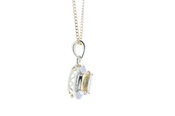 9ct Yellow Gold Diamond And Citrine Pendant (C0.75) 0.11 - Image 2