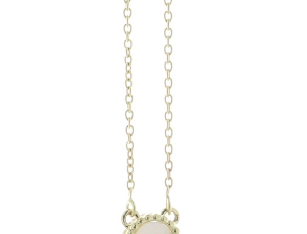 9ct Yellow Alhambra Clover Leaf Pearl Pendant And Chain 2.39 - Image 2