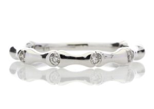 9ct White Gold Diamond Ring 0.12 Carats