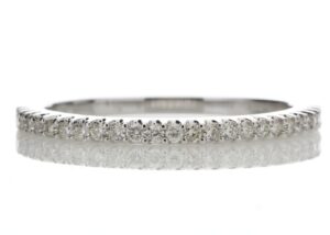 9ct White Gold Diamond Half Eternity Ring 0.25 Carats