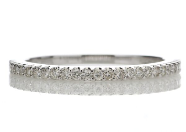 9ct White Gold Diamond Half Eternity Ring 0.25 Carats