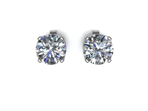 9ct White Gold Four Claw Set Diamond Earring 0.25 Carats