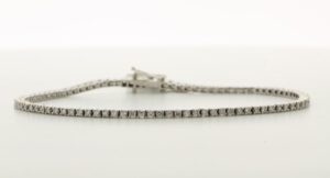 9ct White Gold Tennis Diamond Bracelet 1.23 Carats