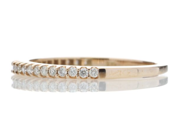 9ct Rose Gold Diamond Half Eternity Ring G SI 0.25 Carats - Image 3